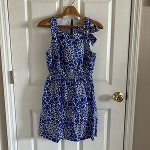 Ellen & Ollie Sleeveless Blue & White Floral Hydrangea Dress Size 6